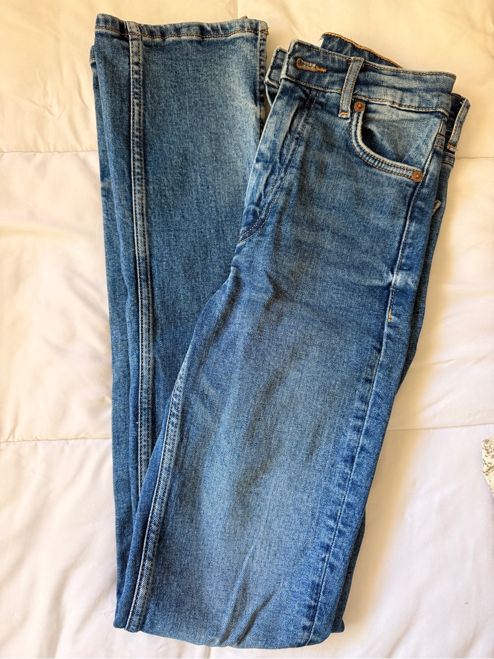 Zara High-Rise Women's Light Blue Straight Jeans